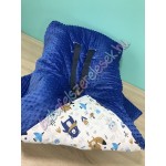 Babahordozó pléd - bézs állatos