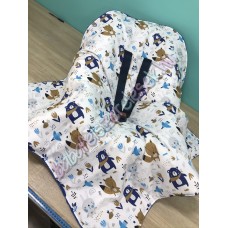 Babahordozó pléd - bézs állatos