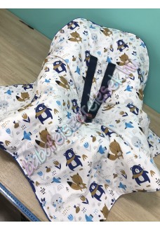 Babahordozó pléd - bézs állatos