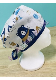 Műtős sapka - bézs állatos Műtős sapka - bézs állatos