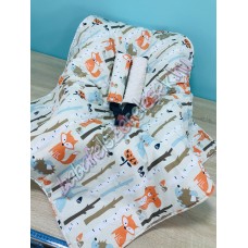 Babahordozó pléd - bézs erdős