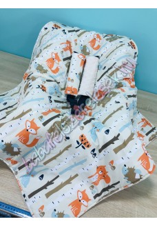 Babahordozó pléd - bézs erdős