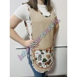 Bézs lapköpeny – őszi erdei állatos