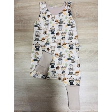 Bézs erdei állatkás prémium hálózsák