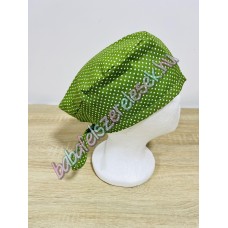Műtős sapka - borsózöld pöttyös