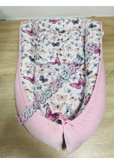 Prémium babafészek - csoda pillangós + pihe-puha bársony velvet Prémium babafészek - csoda pillangós + pihe-puha bársony velvet