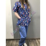 Égkék orvosi nadrág