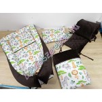 Exkluzív velvet babaágynemű szett - erdős-zebrás