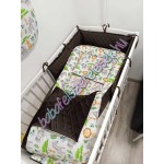 Exkluzív velvet babaágynemű szett - erdős-zebrás