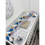 Exkluzív velvet babaágynemű szett - baby álom állatos lufival