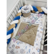 Exkluzív velvet babaágynemű szett - baby álom állatos lufival
