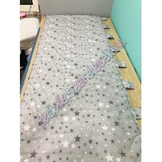 Falvédő - fehér-szürke közepes csillagos