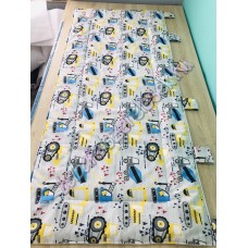 Falvédő - szürke-sárga munkagépes