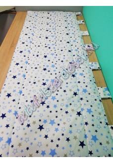 Falvédő - fehér-kék csillagos