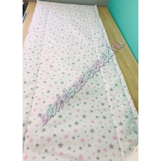 Falvédő - szürke-rózsaszín csillagos