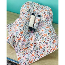 Babahordozó pléd - fehér erdei állatos Babahordozó pléd - fehér erdei állatos