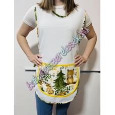 Fehér lapköpeny – fenyőfás-erdei állatos