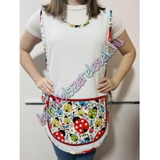 Fehér lapköpeny – színes katicás