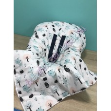 Babahordozó pléd - fehér őzikés