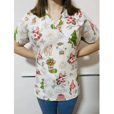 Orvosi-Nővérke tunika - fehér rénszarvasos