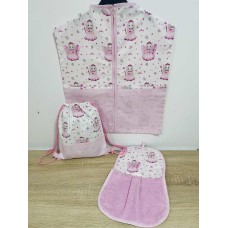 Fehér-rózsaszín tündéres - Új design Ovizsák+Tornazsák+Törölköző