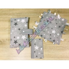 Fehér-szürke közepes csillagos babaváró csomag Fehér-szürke közepes csillagos babaváró csomag
