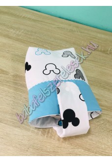 Fehér-türkiz mickey fejes csatos pelenkatároló Fehér-türkiz mickey fejes csatos pelenkatároló