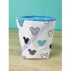 Fehér-türkiz mickey fejes textil tárolók