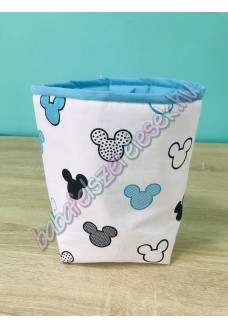 Fehér-türkiz mickey fejes textil tárolók Fehér-türkiz mickey fejes textil tárolók