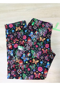 Fekete alapon szines lepkés orvosi nadrág Fekete alapon szines lepkés orvosi nadrág