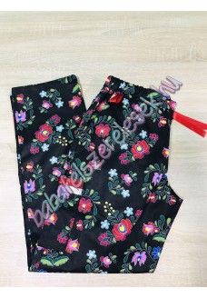 Fekete matyó mintás orvosi nadrág Fekete matyó mintás orvosi nadrág