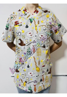 Férfi orvosi-ápolói tunika - szürke varázslós Férfi orvosi-ápolói tunika - szürke varázslós