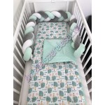 Babaágynemű szett - menta süni Babaágynemű szett - menta süni