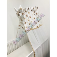 Barna-bézs csillagos baldachin 