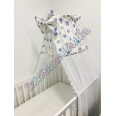 Szürke-kék csillagos baldachin 