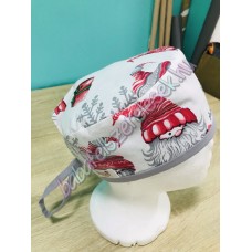 Műtős sapka - Hópelyhes karácsonyi manós