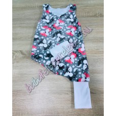 Kamáslis szürke-rózsaszín rókás tipegő hálózsák