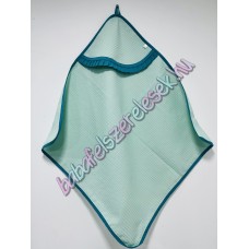 Kapucnis waffle babakifogó - menta-türkizzöld