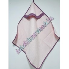 Kapucnis waffle babakifogó - rózsaszín-mályva