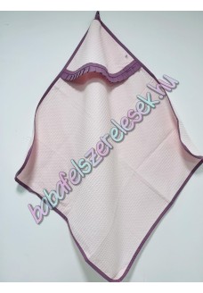 Kapucnis waffle babakifogó - rózsaszín-mályva Kapucnis waffle babakifogó - rózsaszín-mályva