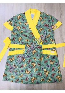 Női karcsúsított tunika - Zöld-sárga lepkés Női karcsúsított tunika - Zöld-sárga lepkés