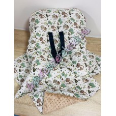 Babahordozó pléd - kávébarna dínós Babahordozó pléd - kávébarna dínós