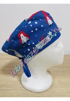 Műtős sapka - kék manós