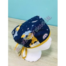 Műtős sapka - kék rókás Műtős sapka - kék rókás