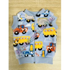 68-as, 74-es, 80-as Kék színes vonatos wellsoft mellény 