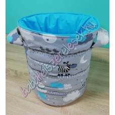 Kék zebrás textil tárolók Kék zebrás textil tárolók