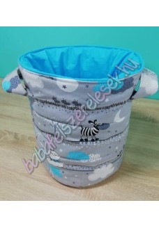 Kék zebrás textil tárolók