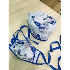 Műtős sapka - királykék karácsonyi manós