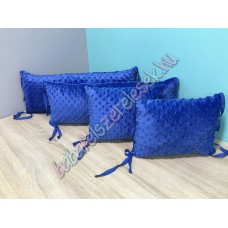 Királykék minky-s párnás rácsvédő