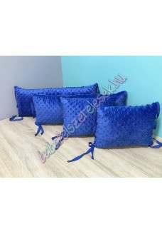 Királykék minky-s párnás rácsvédő Királykék minky-s párnás rácsvédő